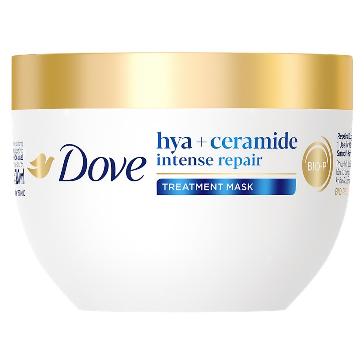 Kem Ủ Tóc Dove Phục Hồi Hư Tổn Hya + Ceramide Intense Repair Treatment Mask 300ml