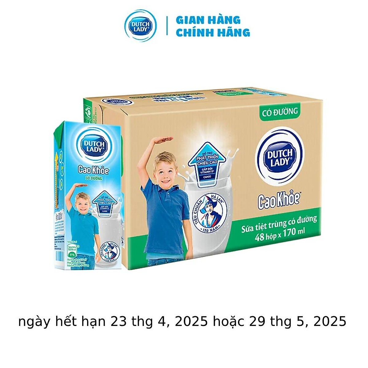 Thùng 48 Hộp Sữa Uống Dutch Lady Cô Gái Hà Lan Có Đường Cao Khỏe (48X170ml)