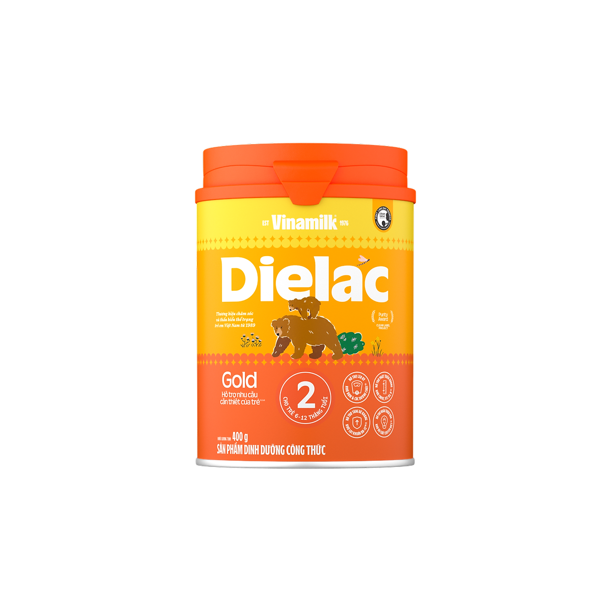 Sữa Bột Vinamilk Dielac Alpha Gold IQ Step 2 Hộp Thiếc (400g)