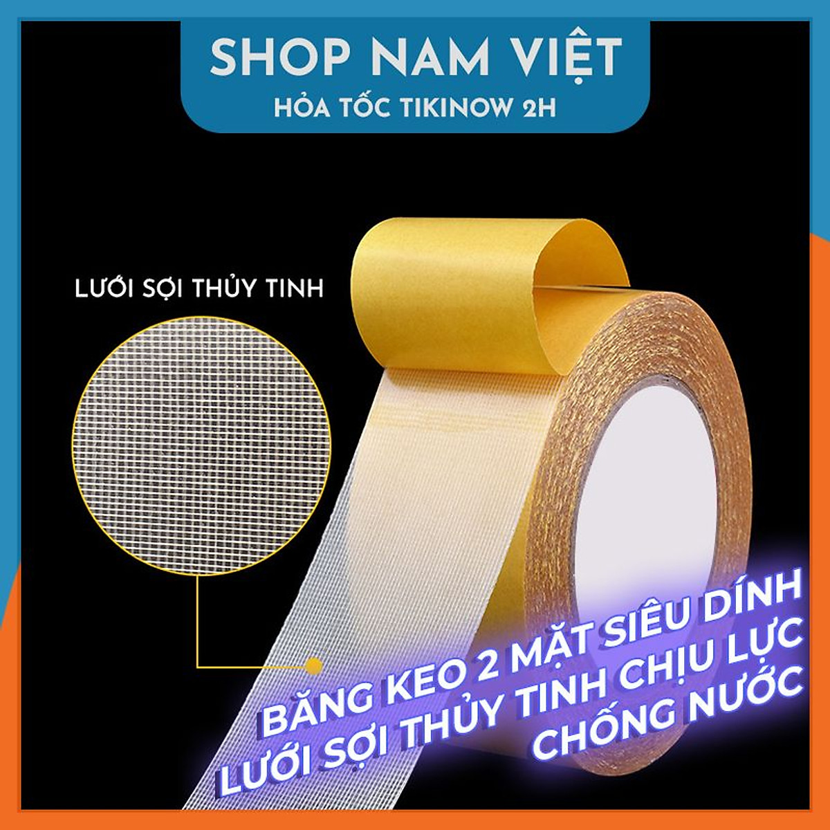 Keo 2 Mặt Sợi Thủy Tinh Cường Lực Dán Thảm Trải Sàn, Keo Chống Nước, Không Để Vết Keo