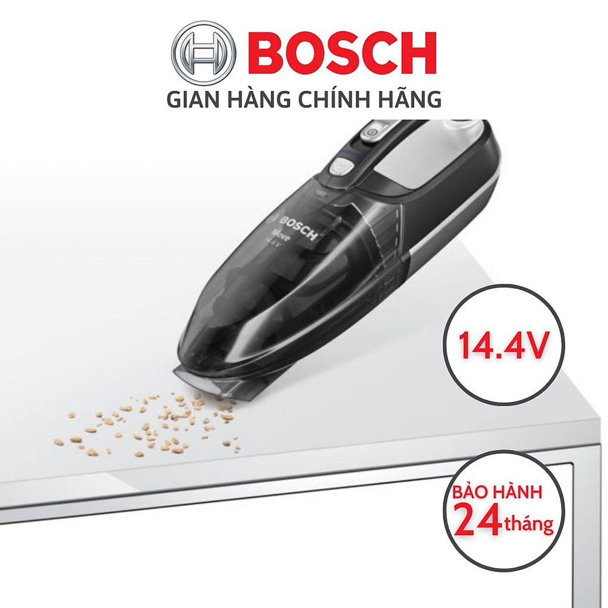 Máy hút bụi cầm tay sạc điện Bosch 14.4V (BHN14090) - Hàng chính hãng