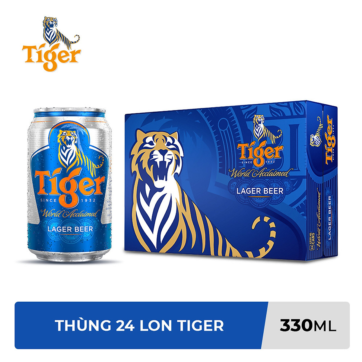 Mua Thùng Bia Tiger 24 Lon (330ml / Lon) tại Tiki Trading