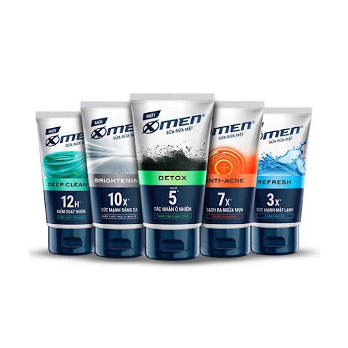 Sữa rửa mặt X-Men 100g Detox/Sáng da/Ngừa mụn/Kiểm soát nhờn/Mát lạnh
