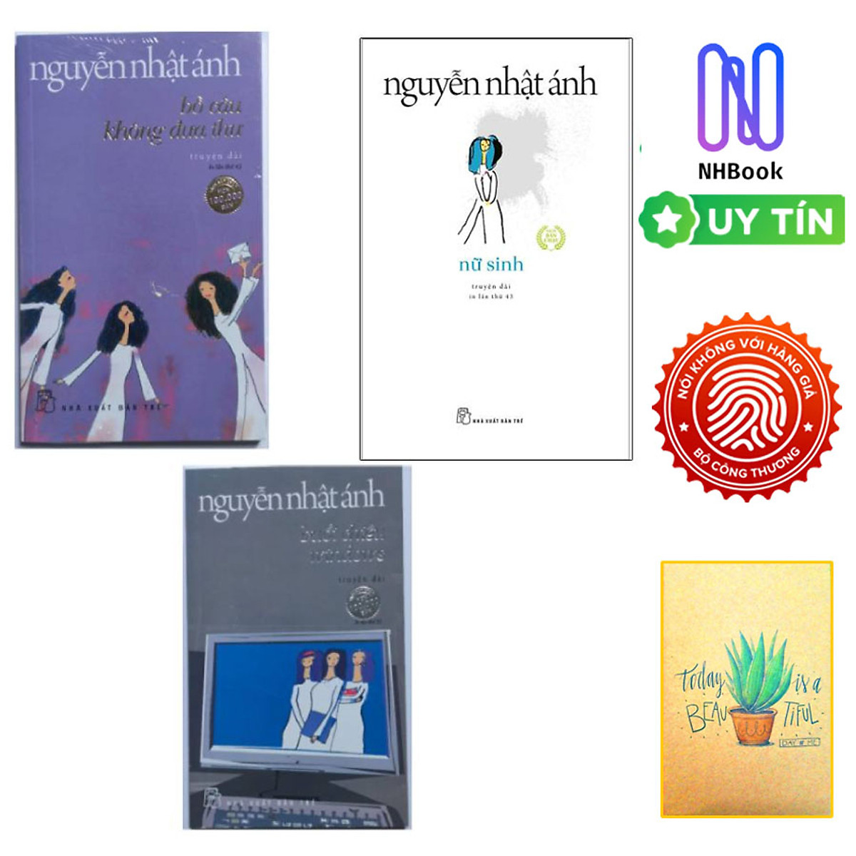 Combo Nguyễn Nhật Ánh: Nữ Sinh- Bồ Câu Không Đưa Thư và Buổi Chiều Windows ( Tặng kèm Sổ Tay Xương Rồng)