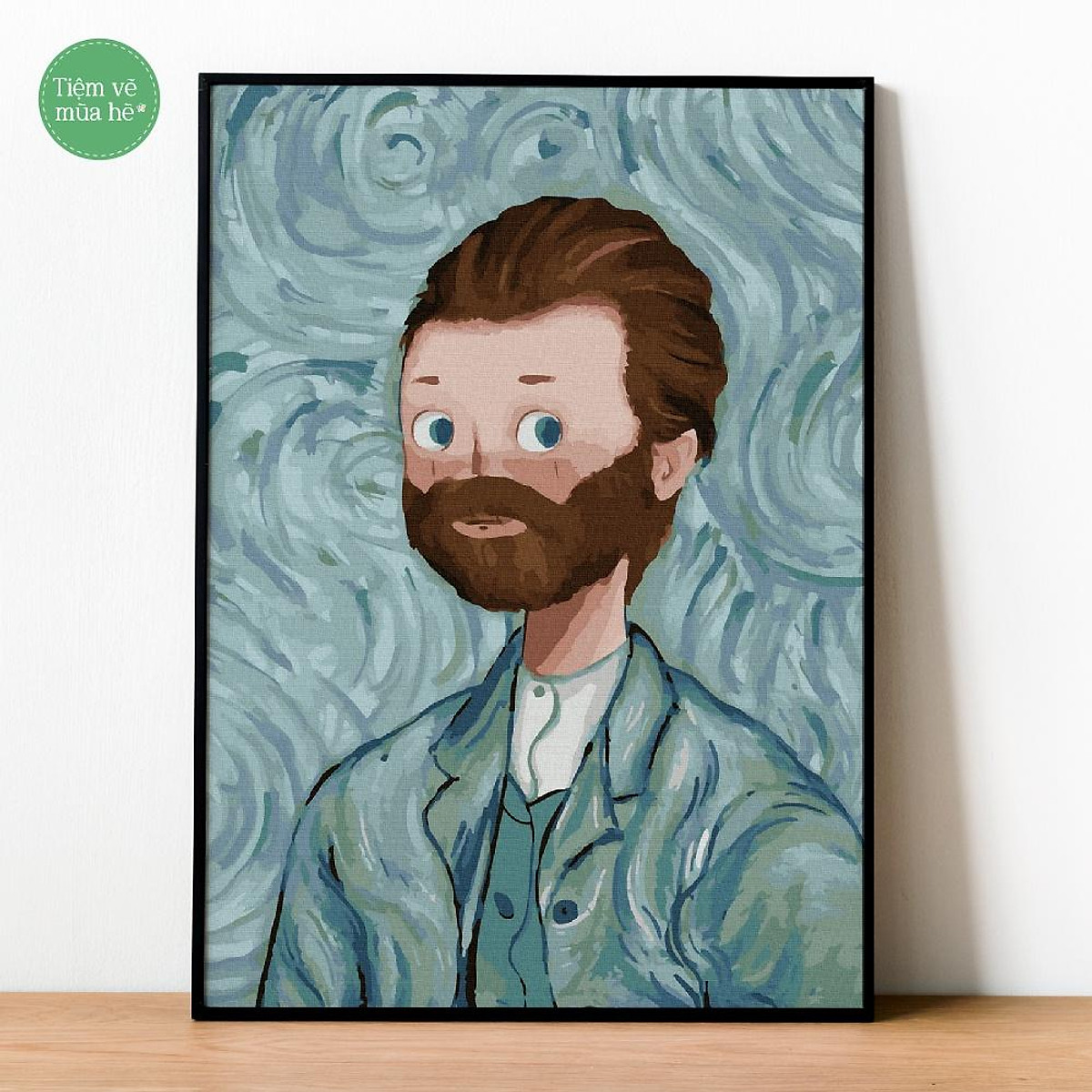 Mua Tranh Tô Màu Theo Số Chibi Chân Dung Tự Họa (Van Gogh) Đã Căng Khung  40X50Cm | Tiki