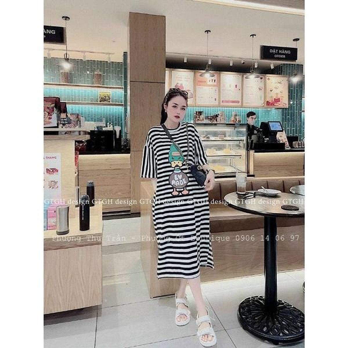 Mua Đầm suông sát nách viền ren cotton  Tiki