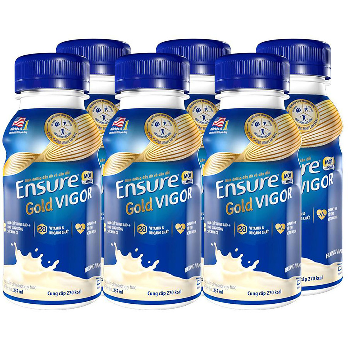 Thùng 24 Chai Sữa Nước Abbott Ensure Gold Vigor 237ml