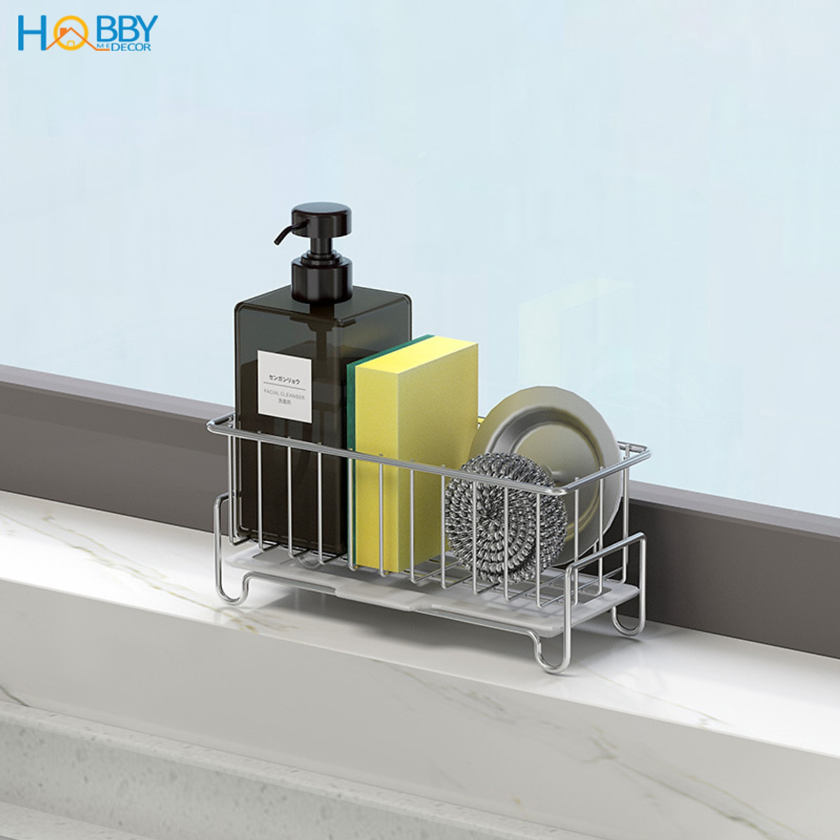Kệ để đồ rửa chén bát gác trên bồn rửa inox 304 Hobby Home Decor KRC5