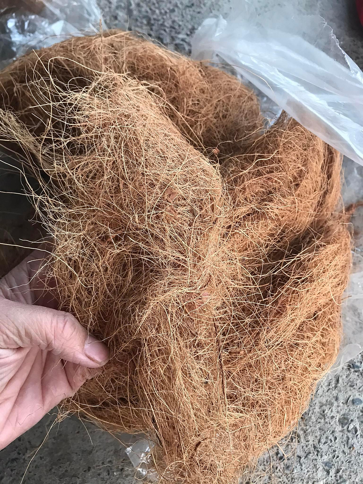 Sơ dừa sợi giá thể trồng cây và hoa kiểng, rất thích hợp cho lan, thoáng rễ giữ ẩm tốt ( gói 200g)