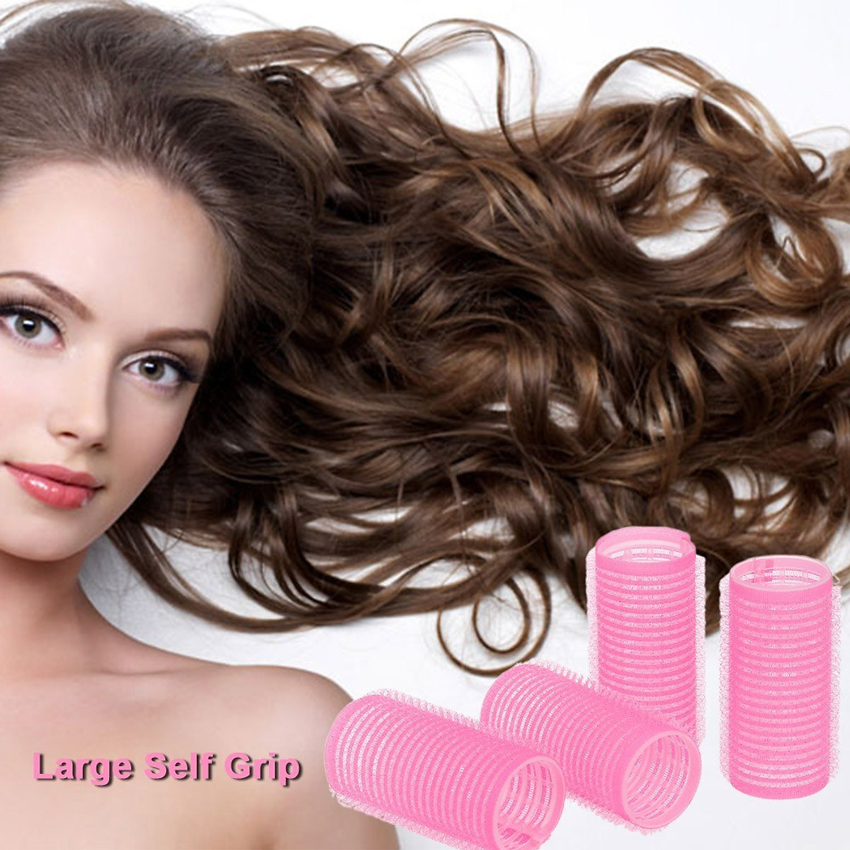Mua 10pcs Large Self Grip Hair Rollers Pro Salon Hairdressing Curlers Multi Size Professional Hair Salon tool purple Mua 10pcs Large Self Grip Hair Rollers Pro Salon Hairdressing Curlers Multi Size Professional Hair Salon tool purple