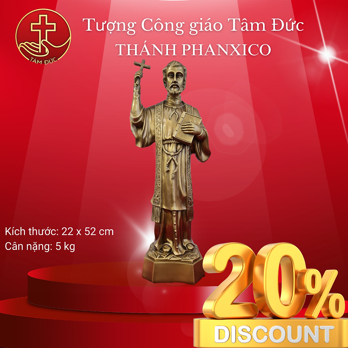 Tượng Thánh Phanxico - Tượng Công giáo Tâm Đức - Mô hình & Tượng ...