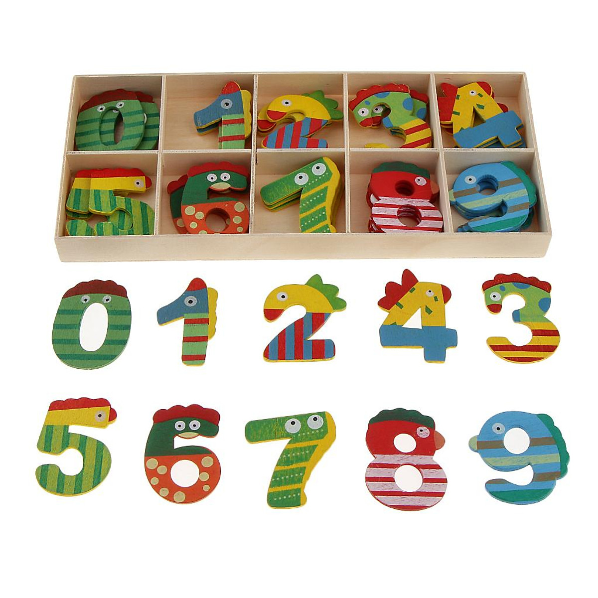 40Pcs Colorful Cartoon Animal Wooden Numbers Math Game Educational Plate Toy 40Pcs Colorful Cartoon Animal Wooden Numbers Math Game Educational Plate Toy