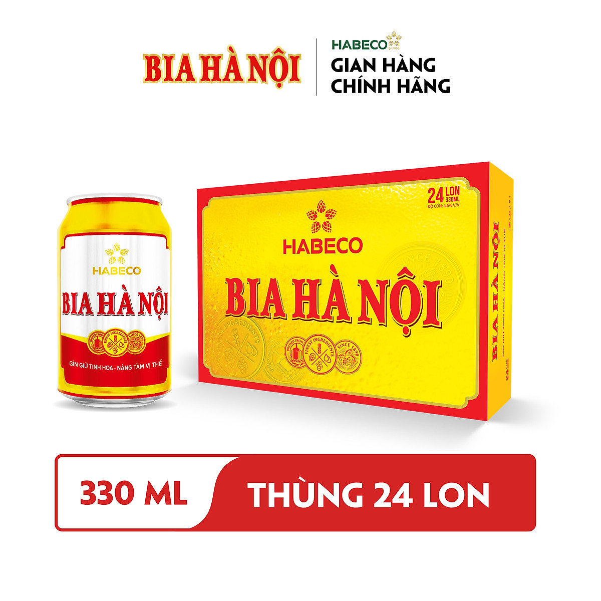 Bia Hà Nội - Thùng 24 lon 330ml