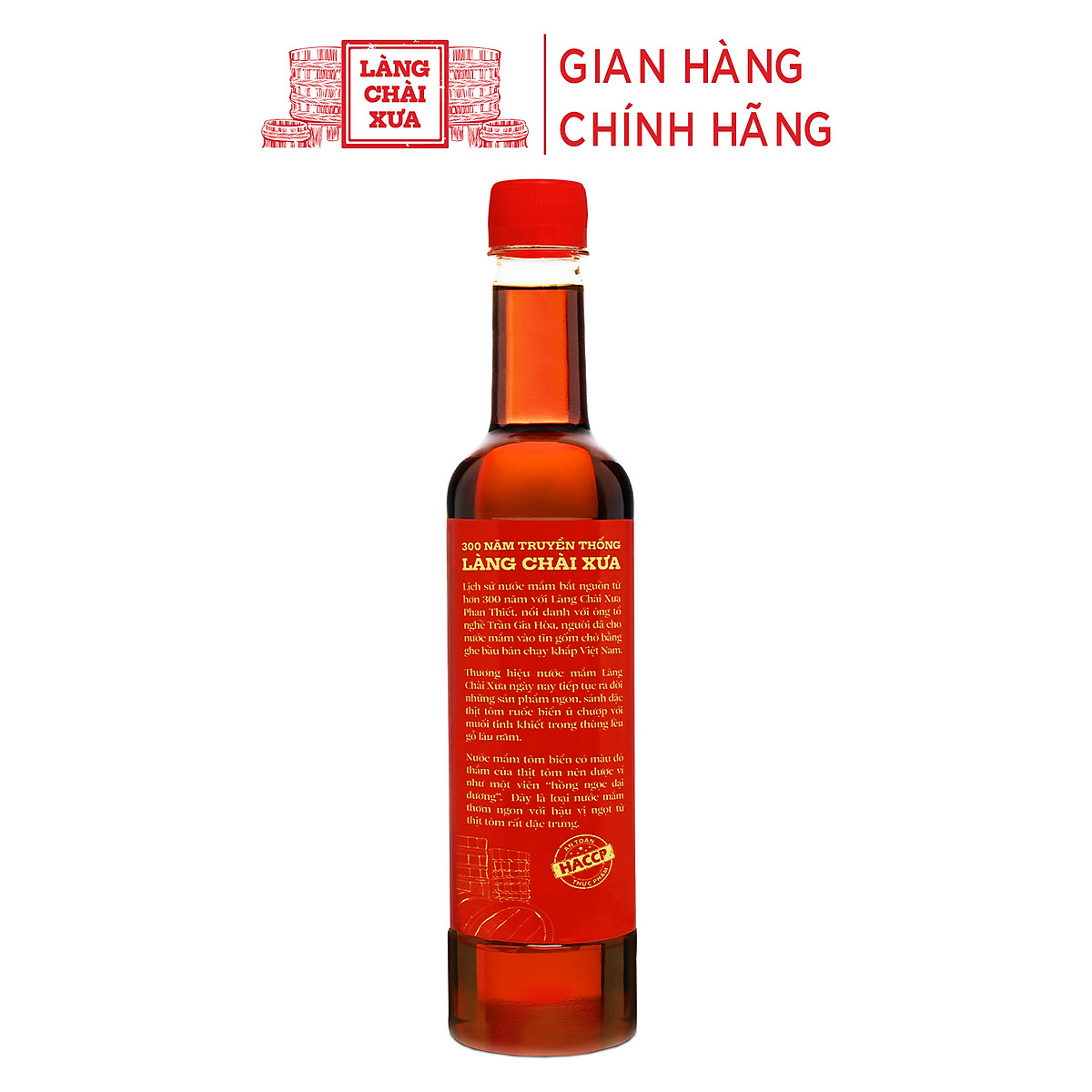 Đặc Sản Phan Thiết - Nước Mắm Tôm Biển Làng Chài Xưa 525Ml/Chai Hồng Ngọc Đại Dương 300 Năm Truyền Thống