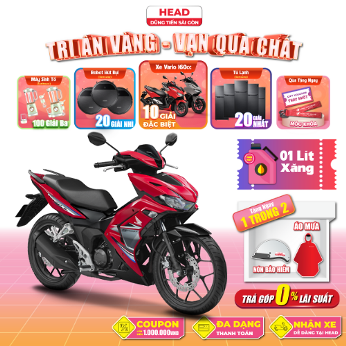 Xe Máy Honda Winner X 2022 Phiên Bản Tiêu Chuẩn - Đỏ Đen - Xe côn tay