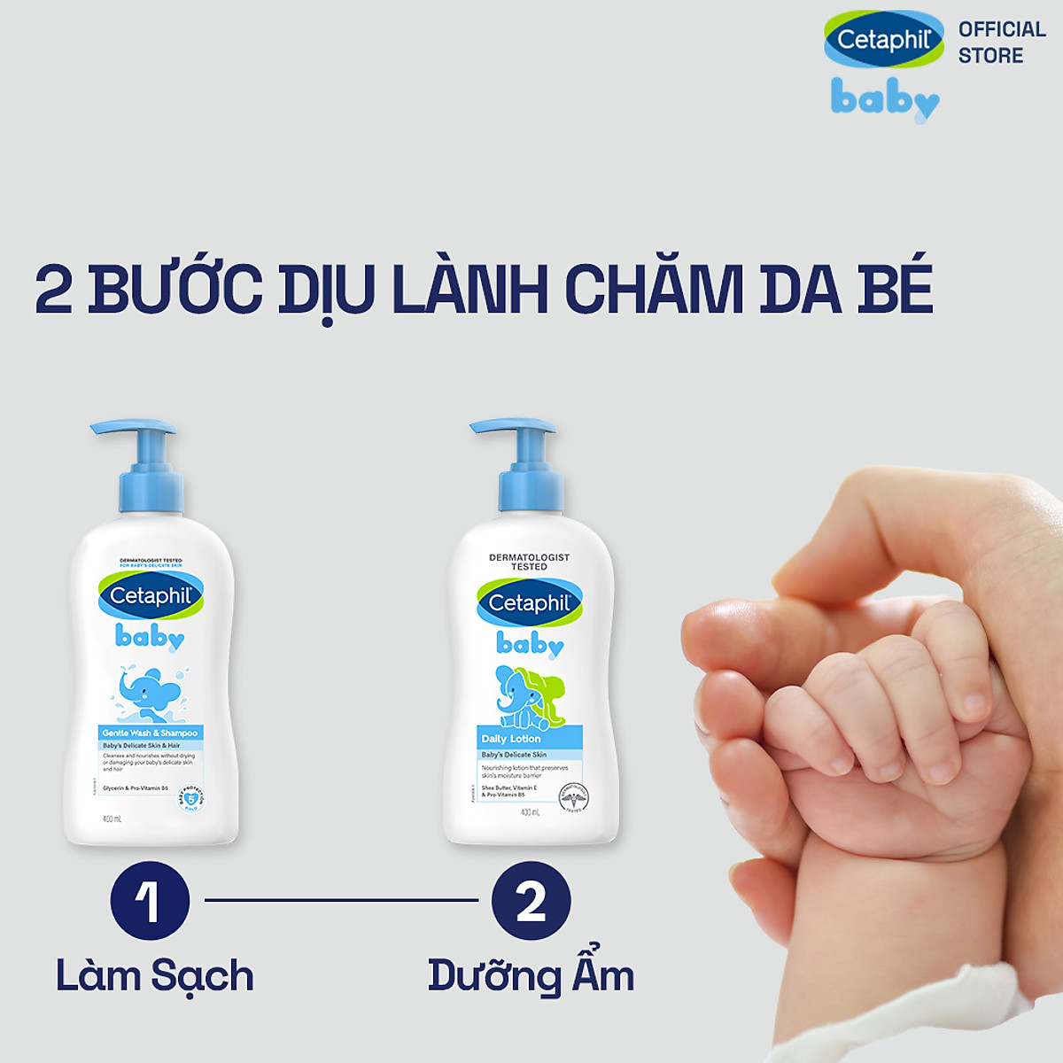 Sữa tắm gội dịu lành cho bé Cetaphil Baby Gentle Wash & Shampoo 230ml