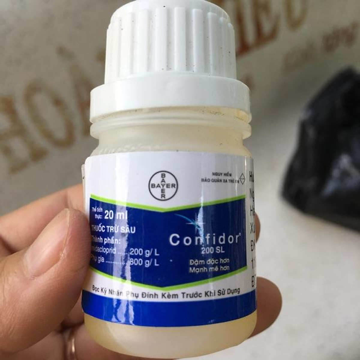 Mua Chế phẩm Confidor 200SL (20ml) - Sâu Vẻ Bùa,bọ trĩ, côn trùng chích hút Hoa Hồng, Hoa Kiểng, Cây Trồng