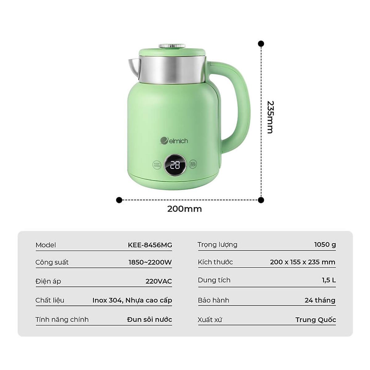 Ấm siêu tốc Elmich KEE 8456 - Hàng chính hãng