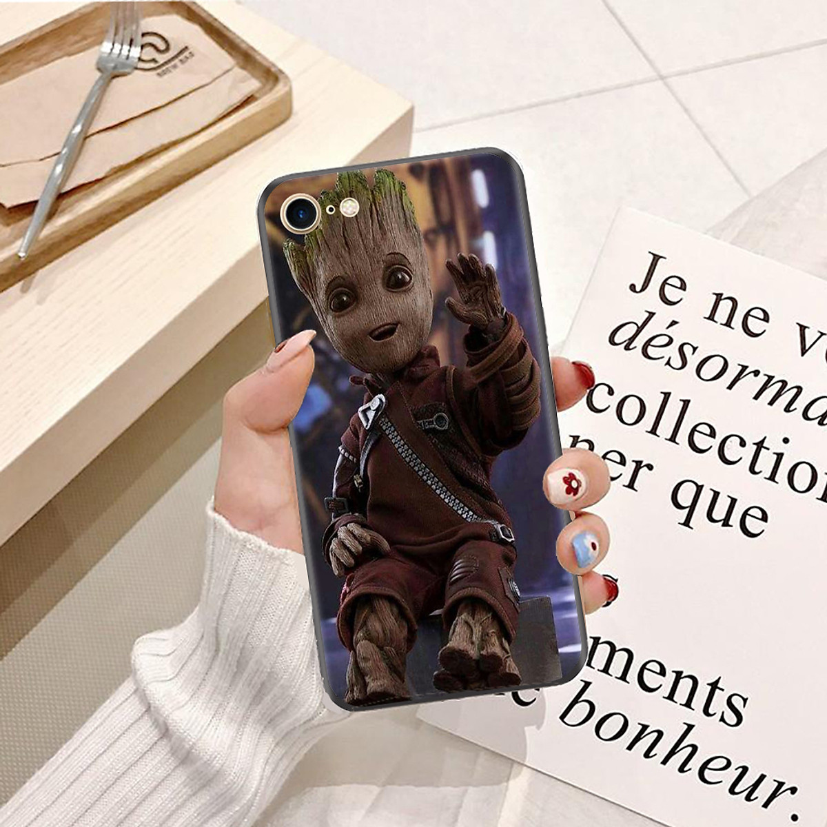 Ốp lưng điện thoại iPhone 7 viền silicon dẻo TPU hình Baby Groot ...