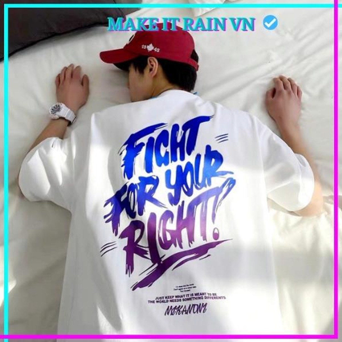 Áo Thun Tay Lỡ Unisex FIGHT FOR YOUR RIGHT Make It Rain VN, Áo ...