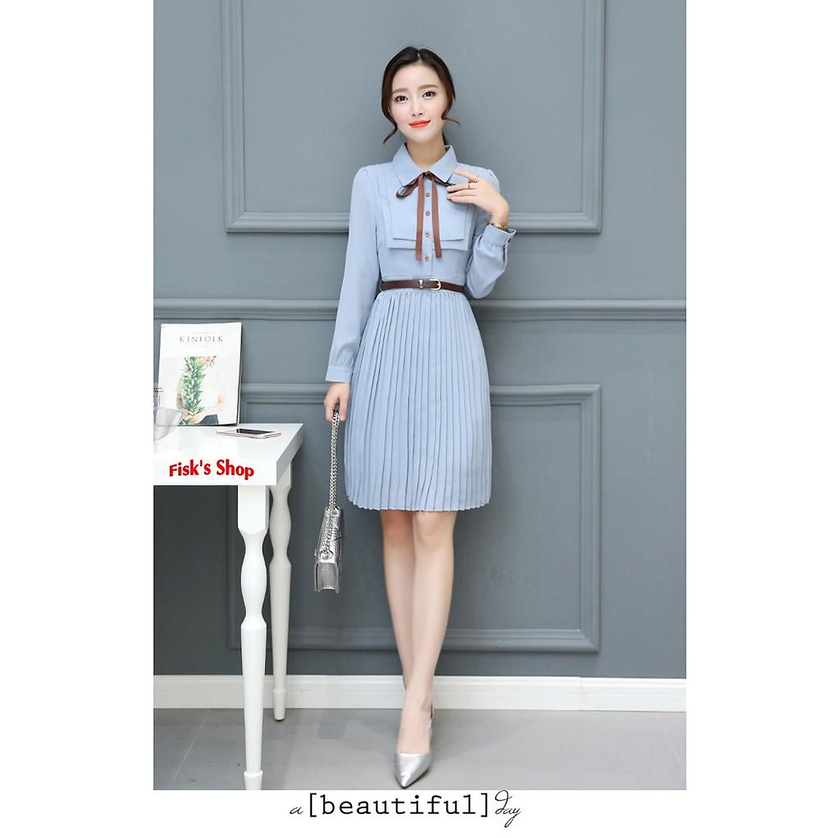 Sét bộ sơ mi CV xếp ly HT