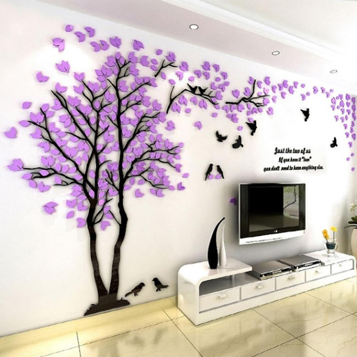 Mua Small Lovers Tree 3D Wall Sticker Artistical Wall Stickers For Family  Living Room Bedroom Wall Decoration | Tiki