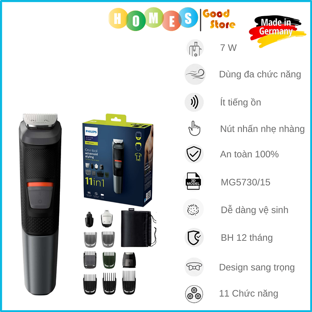 Máy Cạo Râu PHILIPS MG5730/15 Series 5000 Combo 11 Món, Nhập Khẩu ...