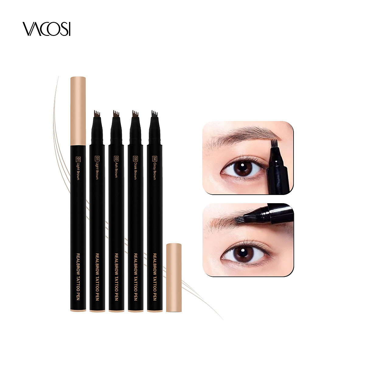 Bút Kẻ Mày Phẩy Sợi VACOSI - REALBROW TATTOO PEN