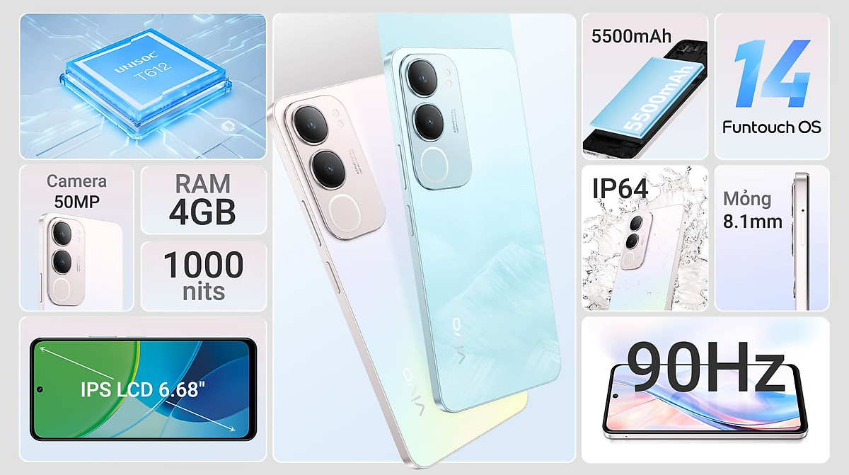 Điện thoại Vivo Y19s (4GB/128GB) - Hàng Chính Hãng