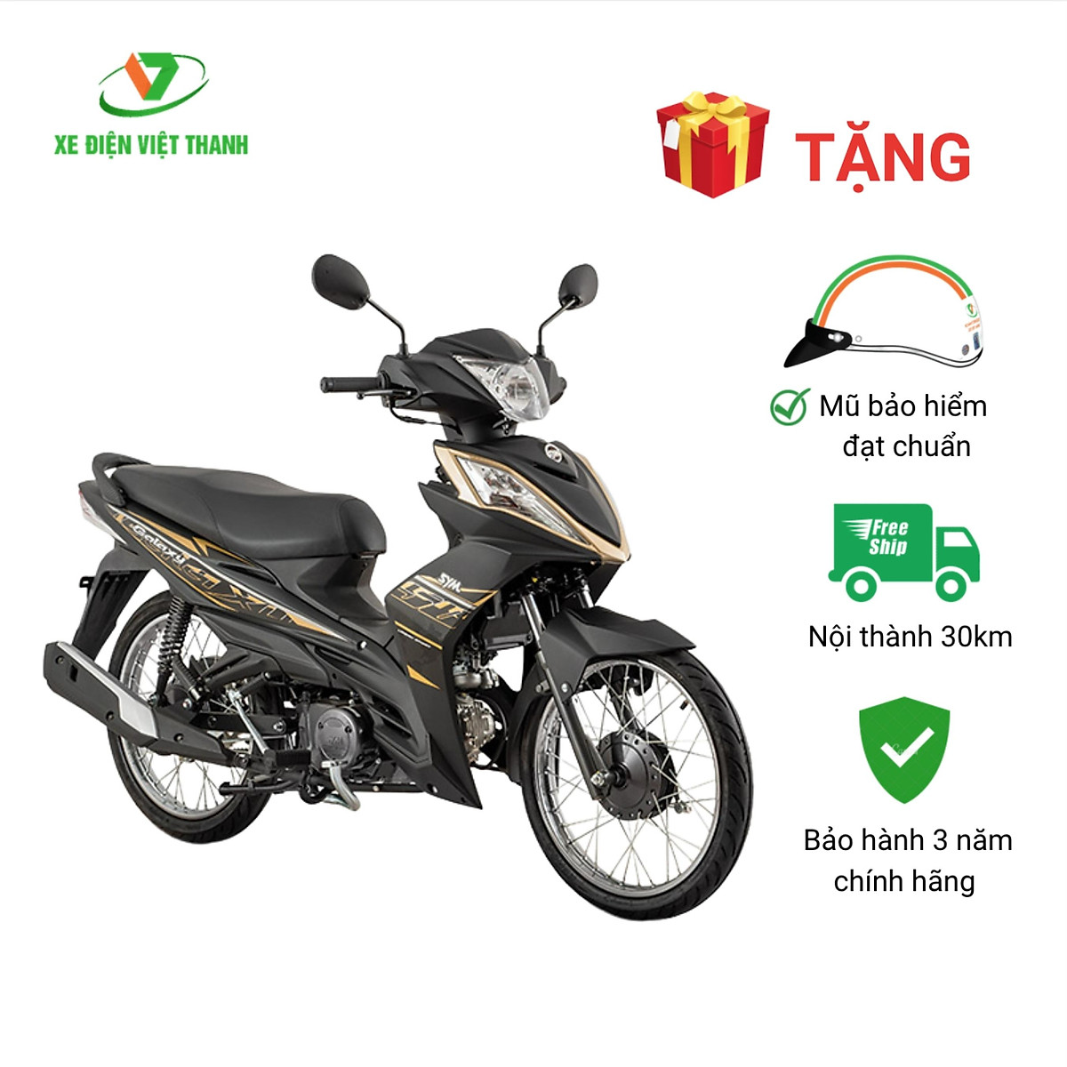 XE MÁY SYM GALAXY 50CC ĐEN ĐÚC