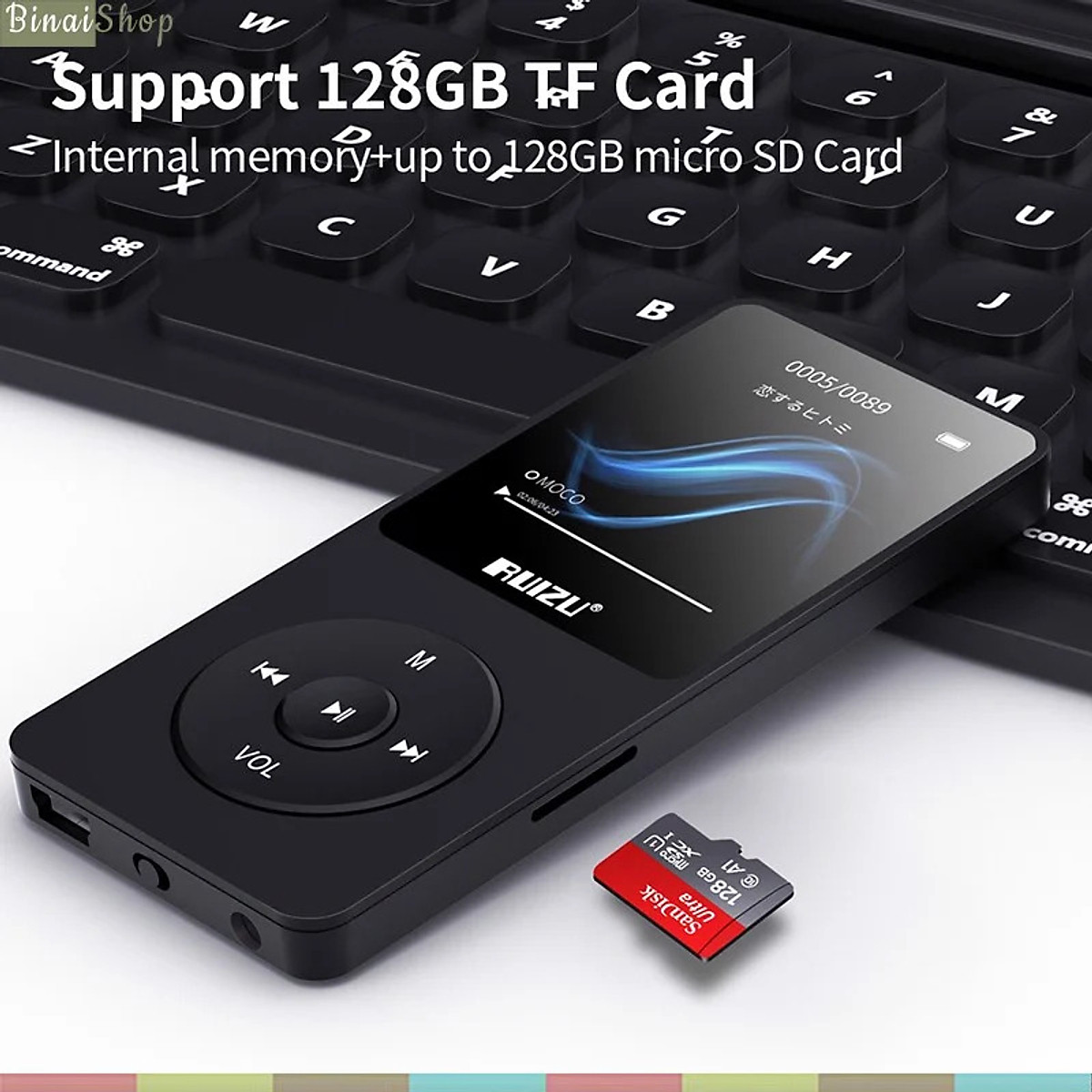 Máy Nghe Nhạc MP3 Ruizu X02 4GB (Đen) - Hàng Chính Hãng