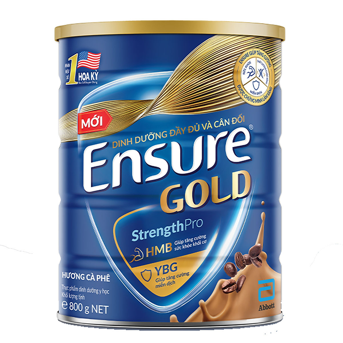 Thực phẩm dinh dưỡng y học Ensure Gold hương cà phê 800g/850g
