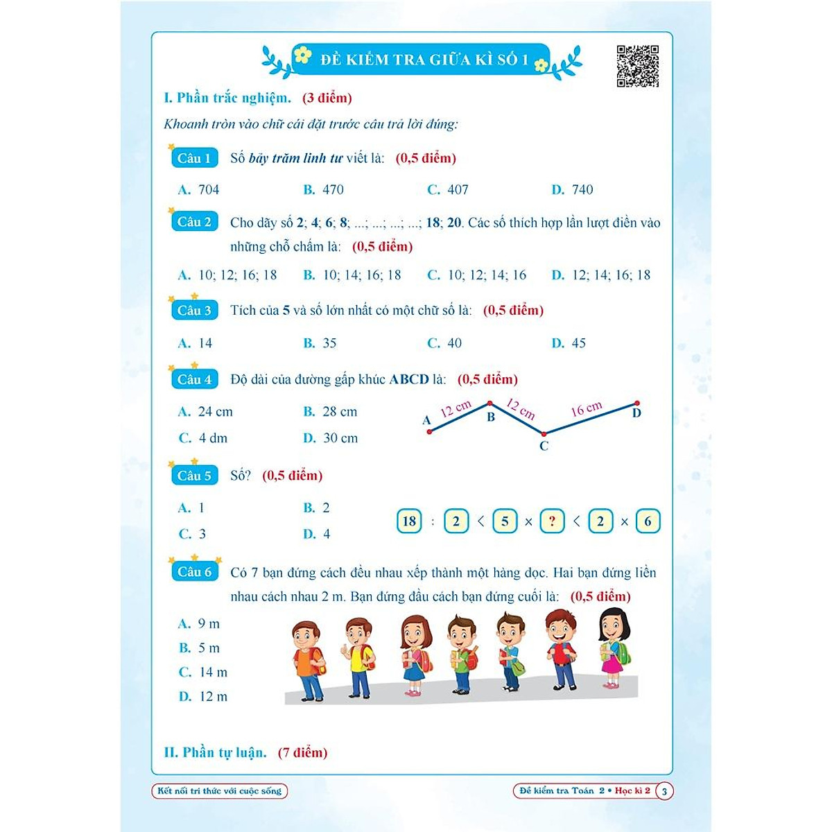 Sách - Đề Kiểm Tra Toán 2 - Học Kì 2 - Kết Nối Tri Thức Với Cuộc Sống (1 cuốn)