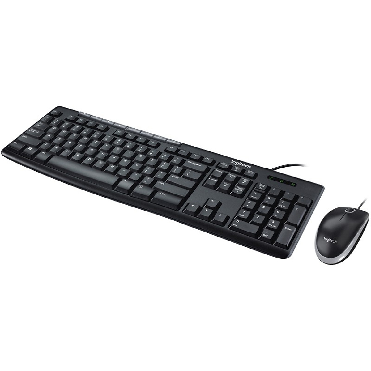 Combo chuột phím có dây Logitech MK200 - Thiết kế mỏng, chống tràn, bền bỉ - Hàng chính hãng