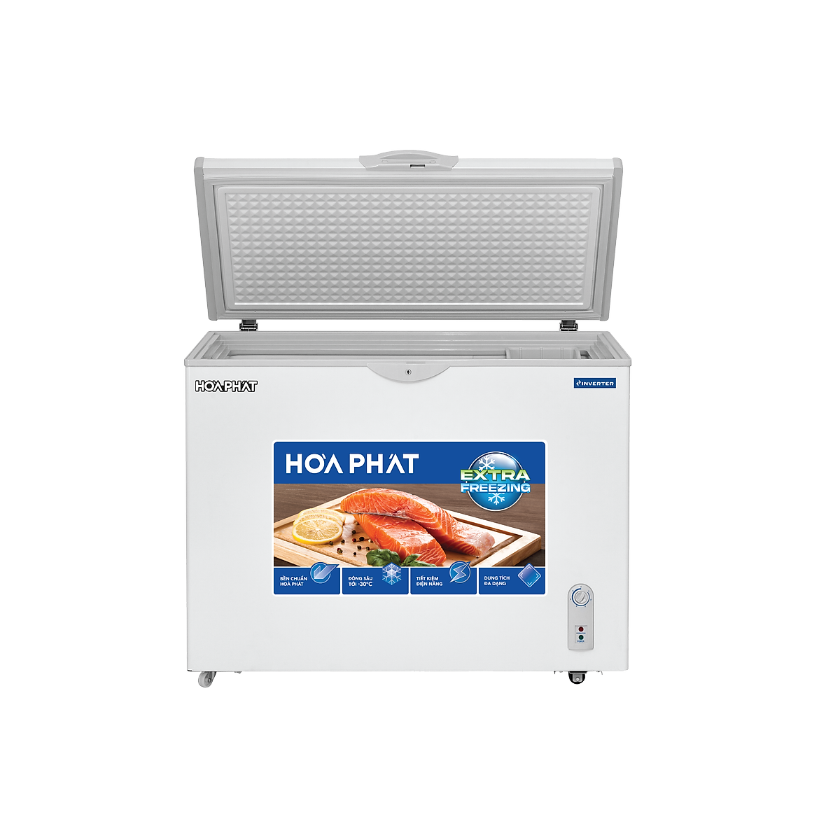TỦ ĐÔNG INVERTER HÒA PHÁT 252 LÍT HCFI-516S1Đ1 ĐỒNG (R600A) (HÀNG CHÍNH HÃNG) (CHỈ GIAO HCM)