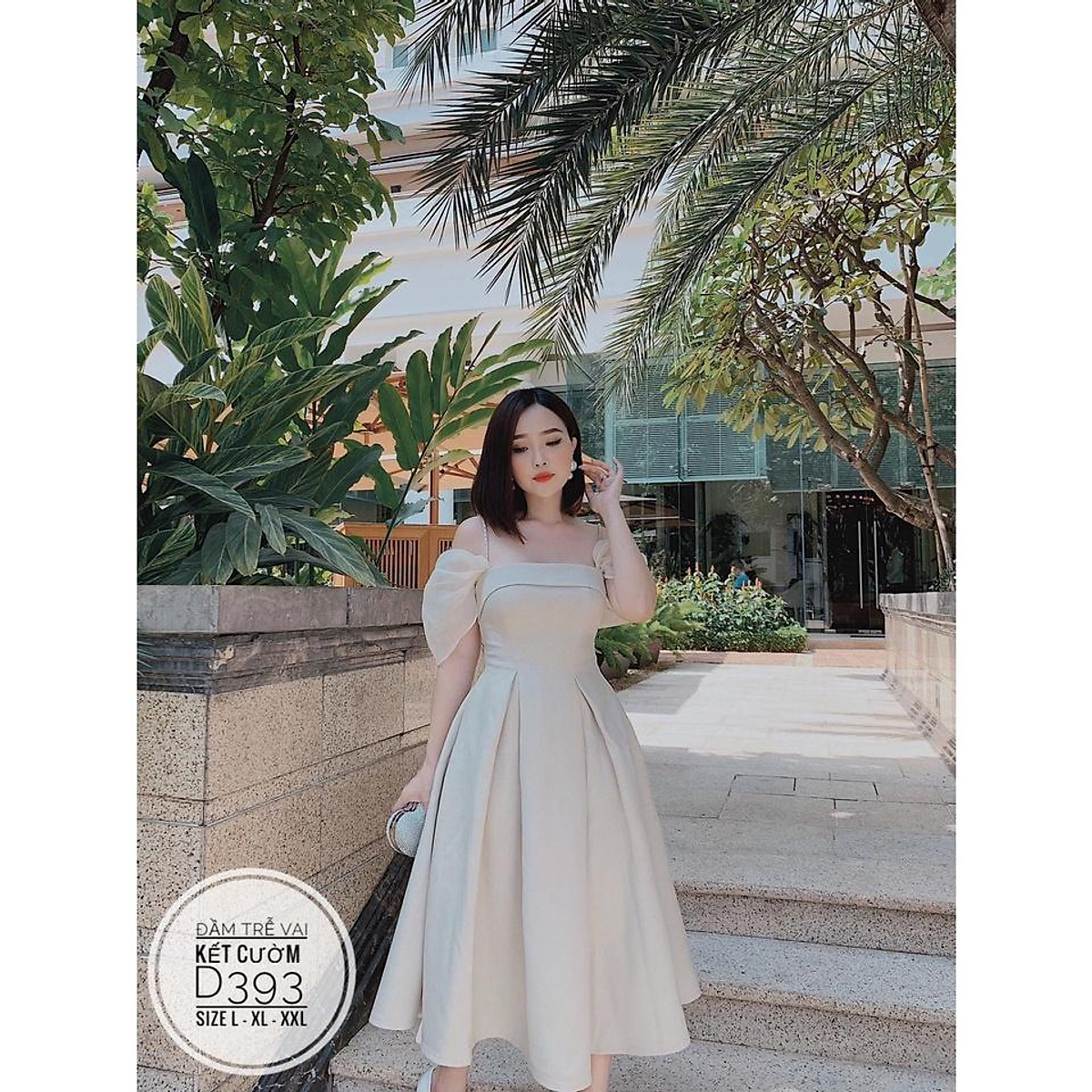 ĐẦM DỰ TIỆC BIGSIZE TRỄ VAI ĐÍNH CƯỜM SANG CHẢNH