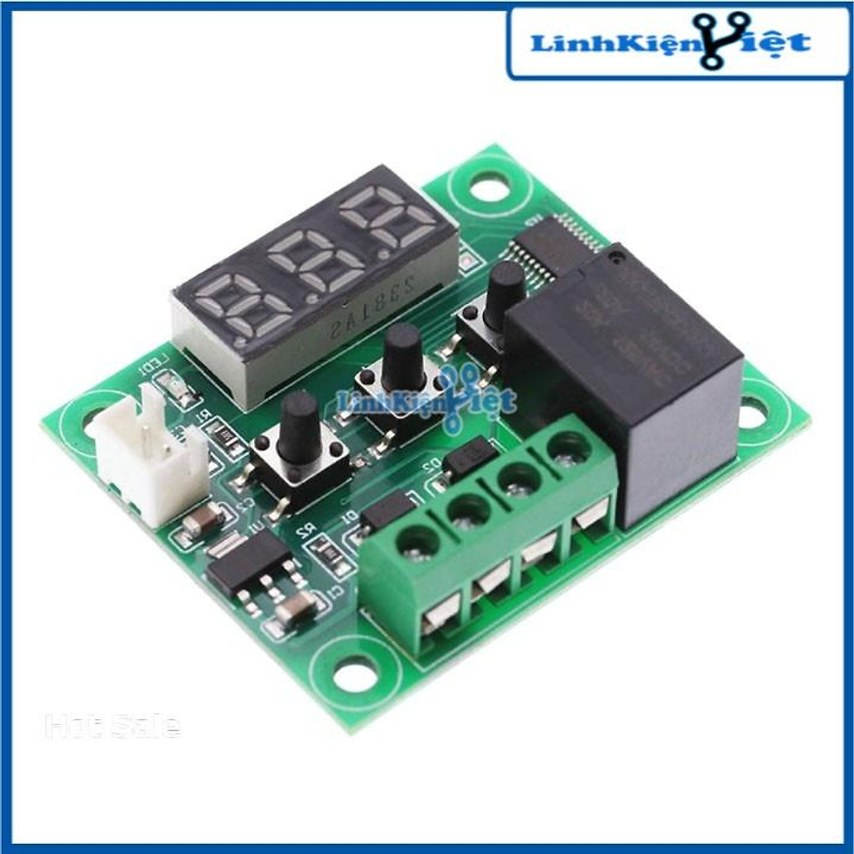 Mạch Cảm Biến Kiểm Soát Nhiệt Độ Ấp Trứng W1209 Relay 12VDC XHW1209