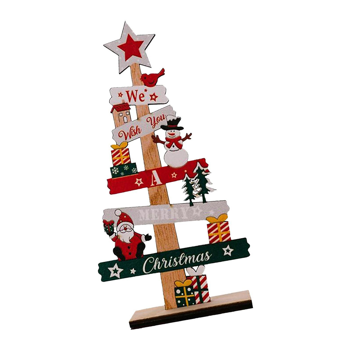 Tabletop Christmas Tree Signs Plaque Xmas Decor for Windowsill ...