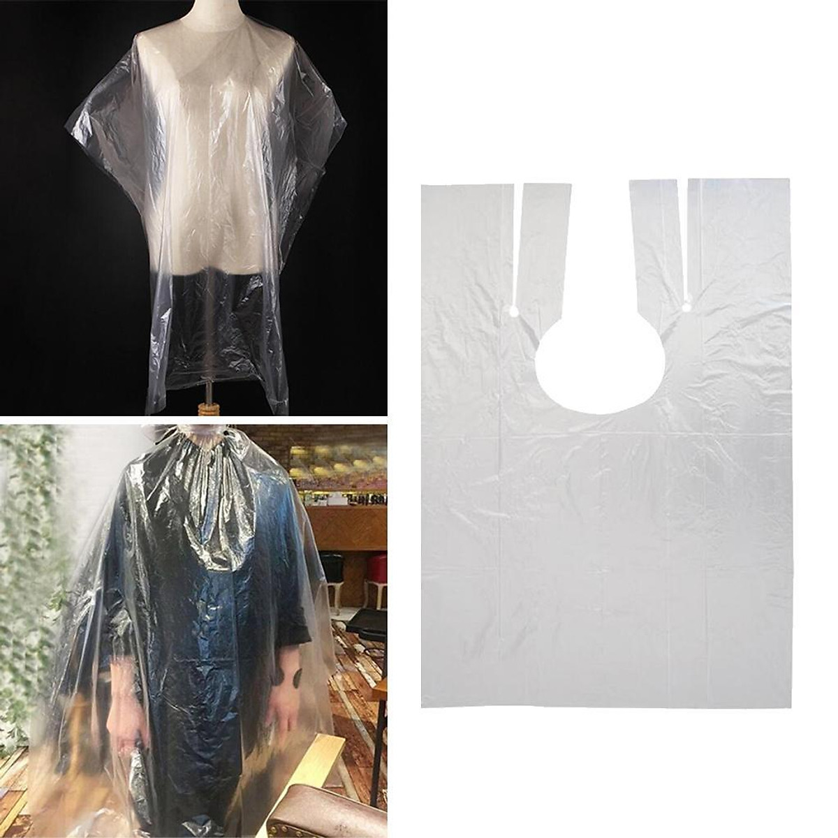 Mua 100pcs Large Disposable Hair Cutting Cape Gown Hair Cut Barber Capes Gowns tại Magideal2 Mua 100pcs Large Disposable Hair Cutting Cape Gown Hair Cut Barber Capes Gowns tại Magideal2