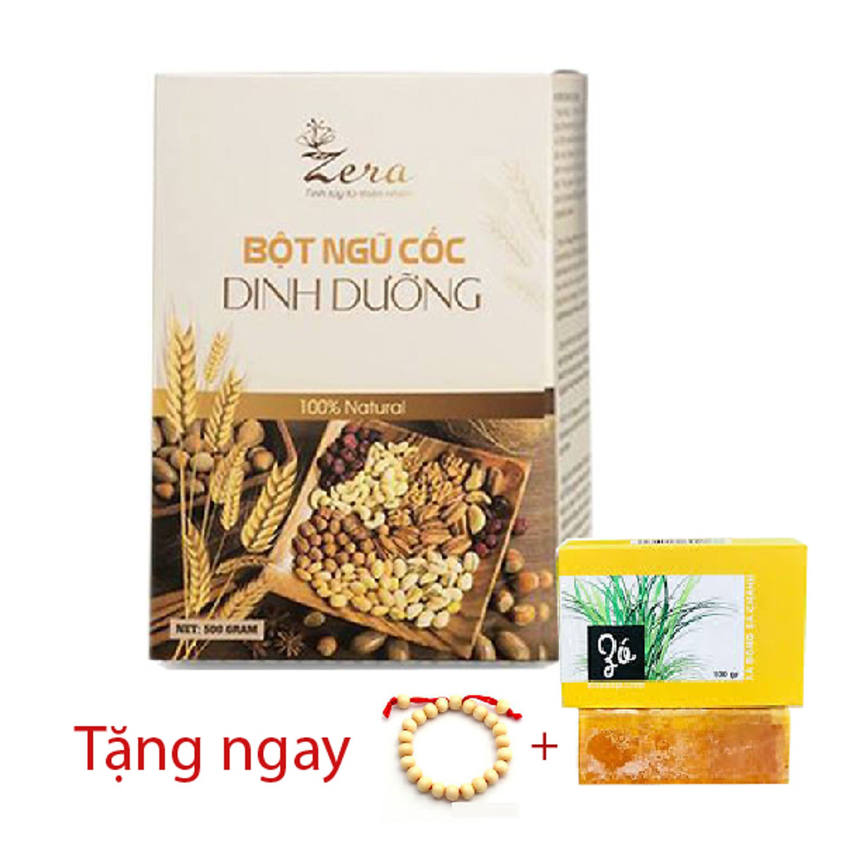 Bột Ngũ Cốc Dành Cho Mẹ Bầu Zera 500G - Ngũ Cốc Giúp Mẹ Giảm Nghén - Hết Nôn Cung Cấp Dinh Dưỡng Cho Thai Nhi - Tặng Vòng Dâu Tằm Và Xà Bông Gió Hương Sả Chanh Thảo Dược