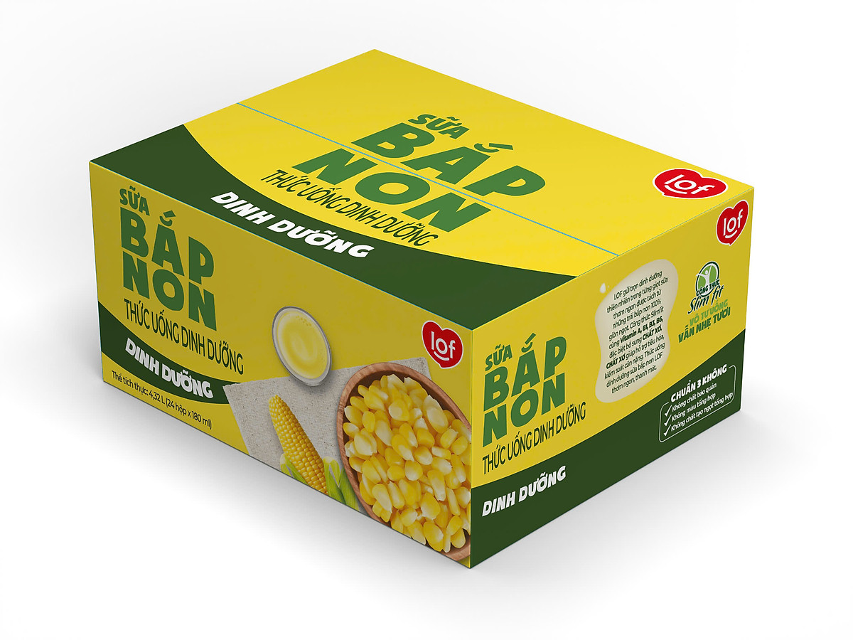 Thùng 24 Hộp Sữa Bắp Non LOF 180ml/hộp