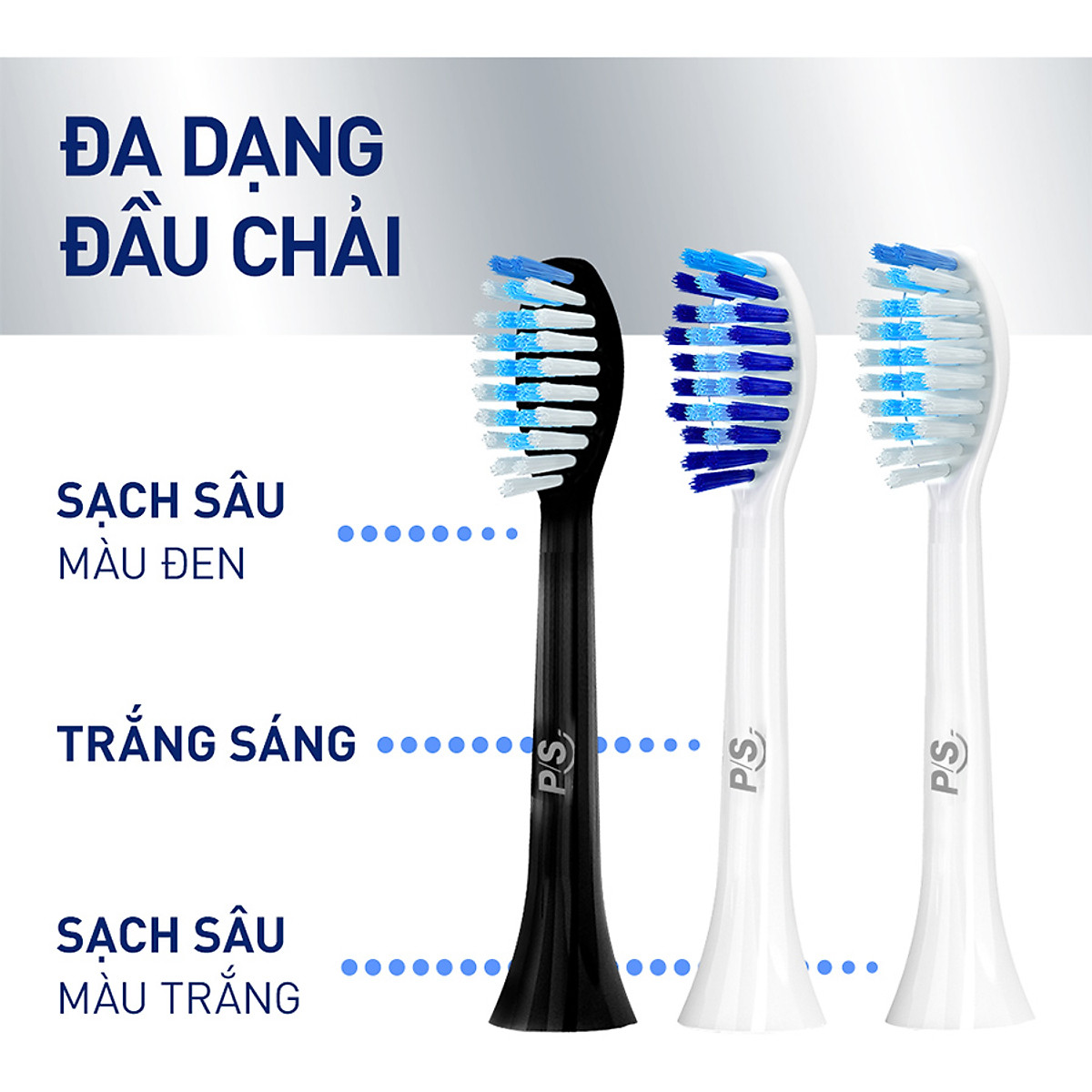 Bộ 2 đầu bàn chải điện P/S - Sạch Sâu