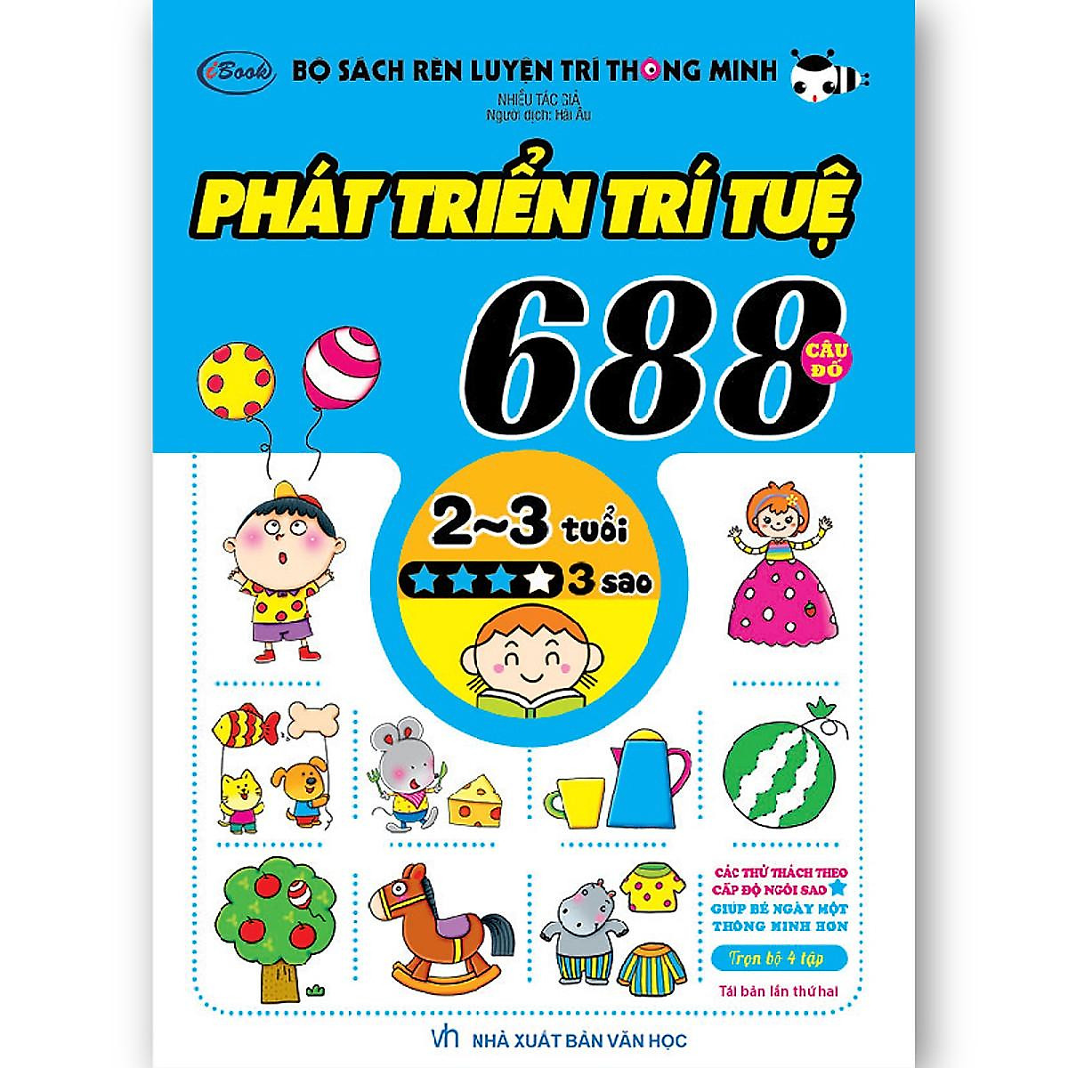 Combo 3 Cuốn 688 Câu Đố Phát Triển Trí Tuệ 2-3 Tuổi (Bộ 3Q) + Poster An Toàn Cho Con Yêu - (Sách Thiếu Nhi Phát Triển Tư Duy / Kỹ Năng Logic Cho Bé)