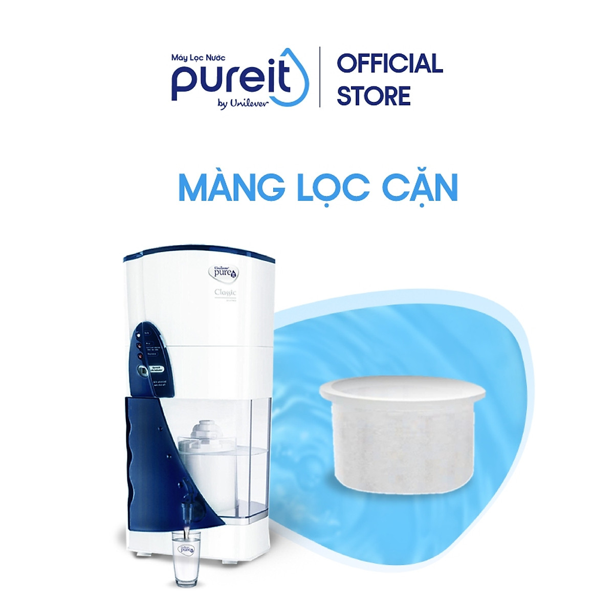 Máy lọc nước Pureit Classic + Bộ lọc đầy đủ thay thế máy lọc nước 3000L và Màng lọc cặn - Hàng chính hãng