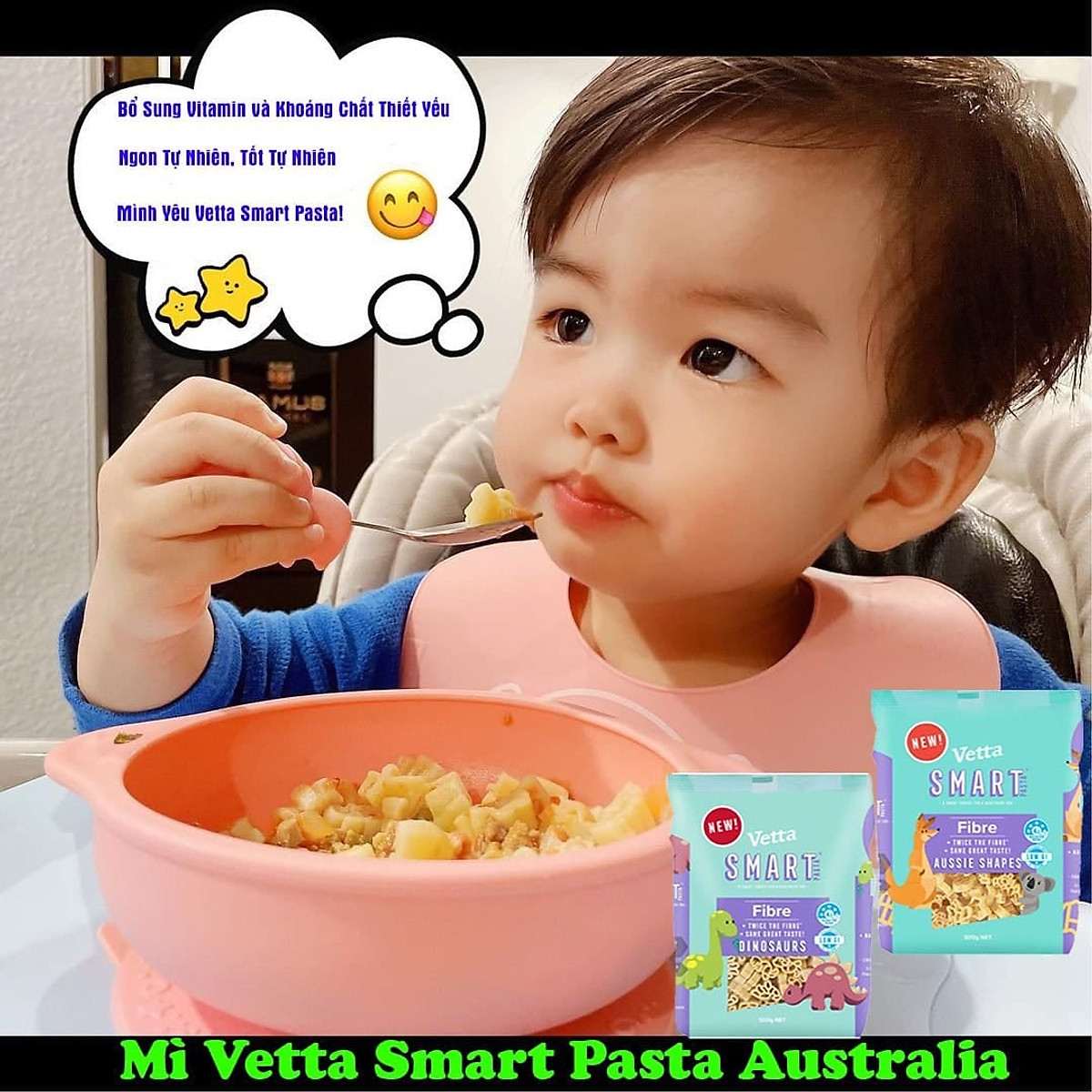 Mì Vetta SMART Fiber Dinosaurs (Hình khủng long)