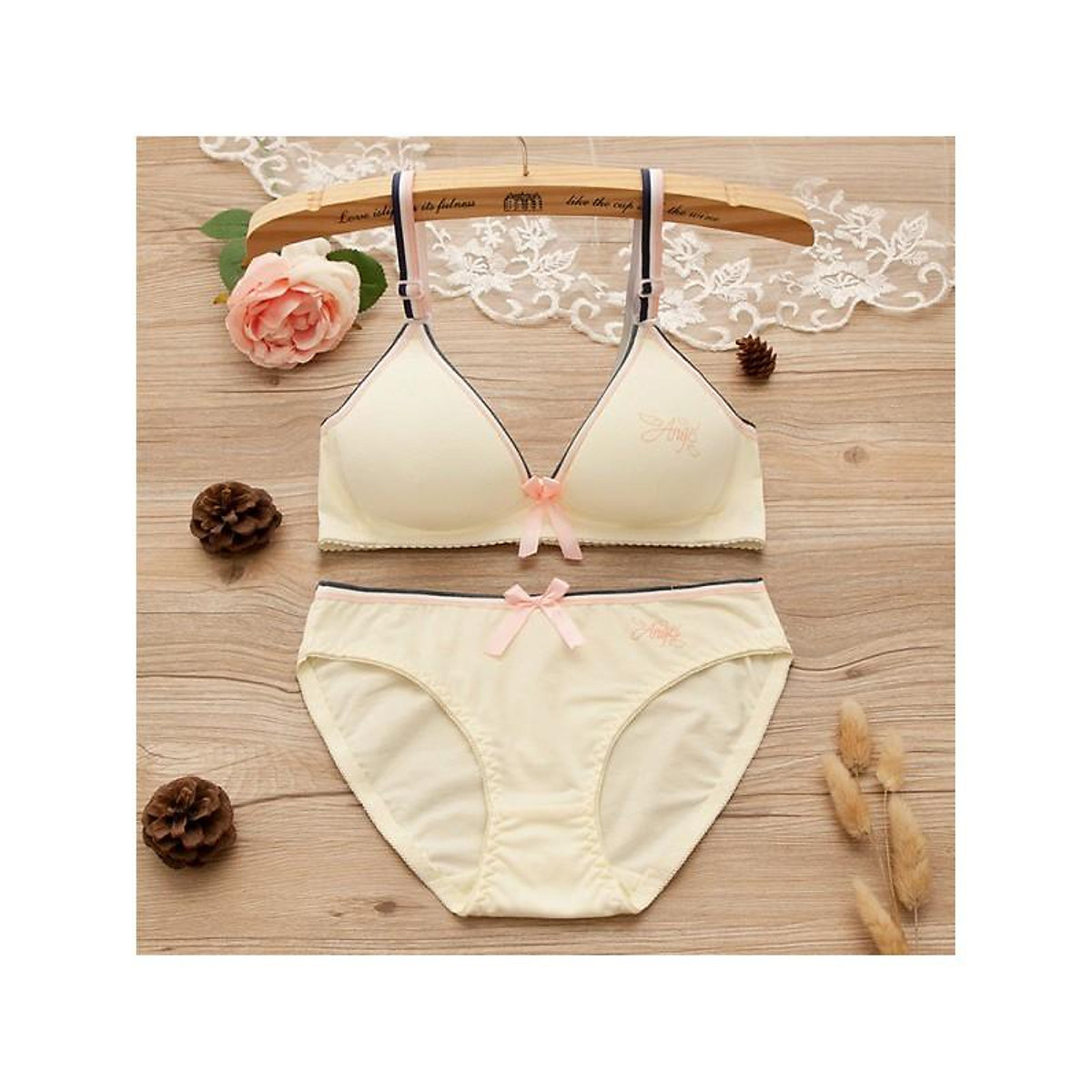 BỘ ĐỒ LÓT ANGEL THUN COTTON KHÔNG GỌNG MÚT CỰC MỎNG