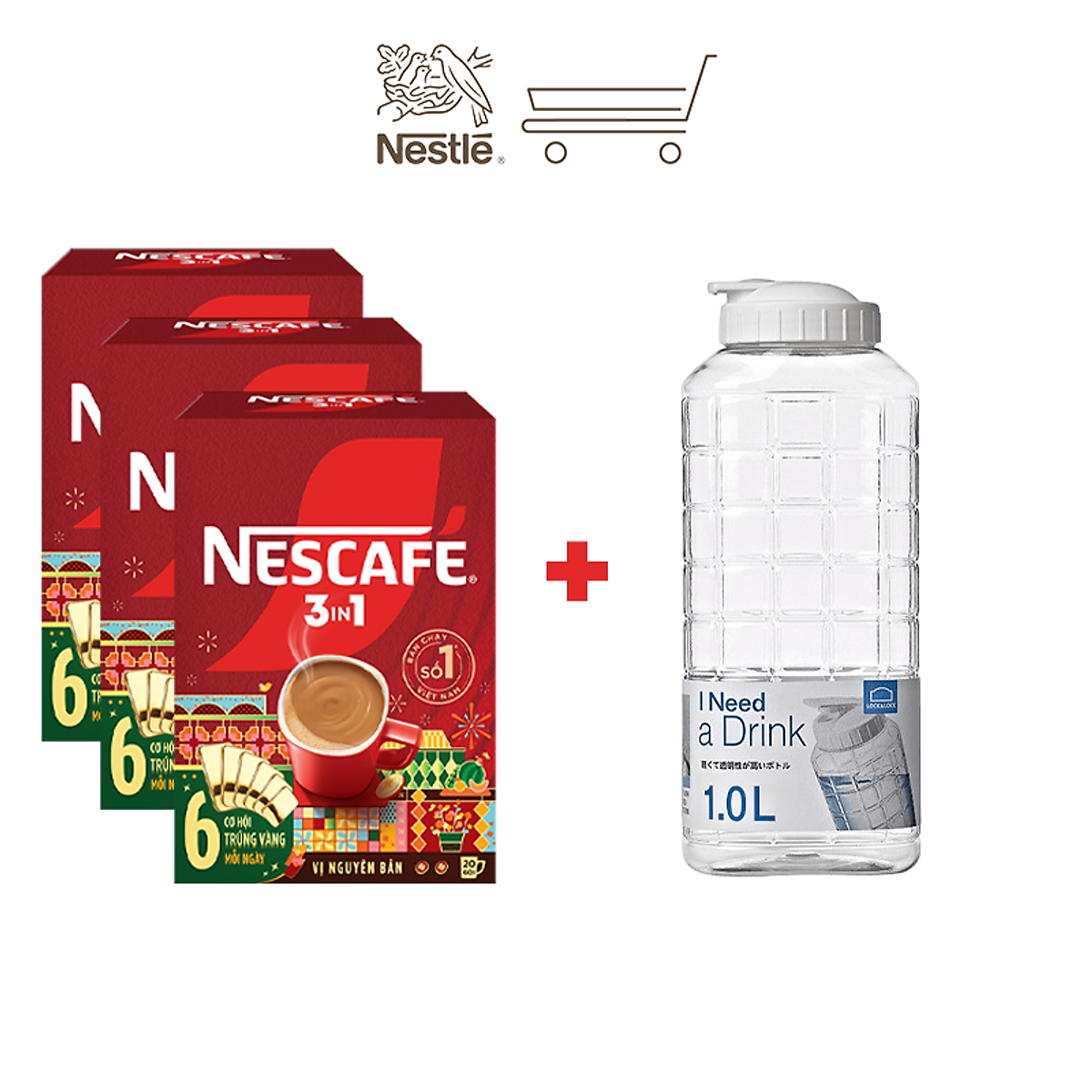 Combo 3 hộp NESCAFÉ 3in1 VỊ NGUYÊN BẢN ( 16g x 20 gói)