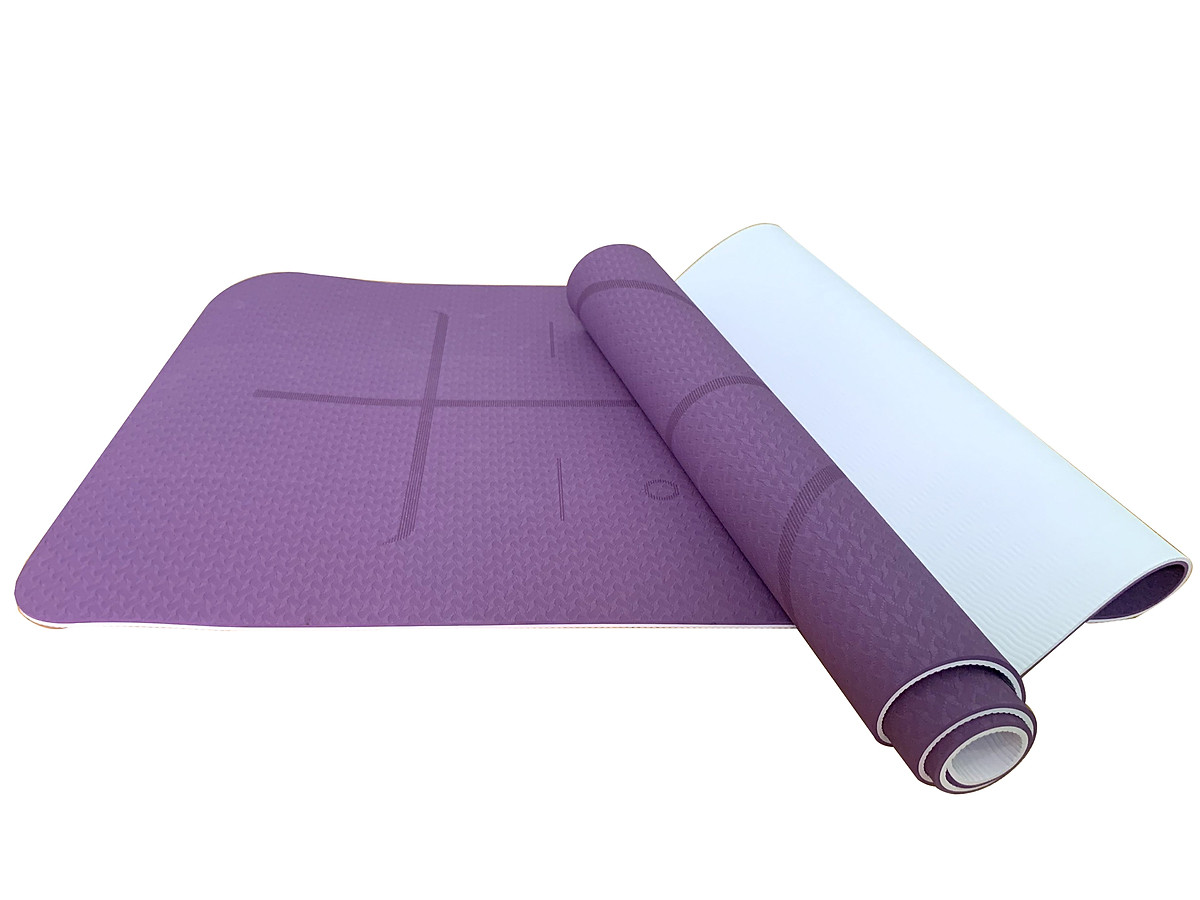Thảm tập Yoga định tuyến TPE cao cấp tặng kèm túi đựng - chống trơn trượt thấm hút mồ hôi tốt chính hãng DODODIOS - Dây Buộc Chuyên Dụng Tập Yoga