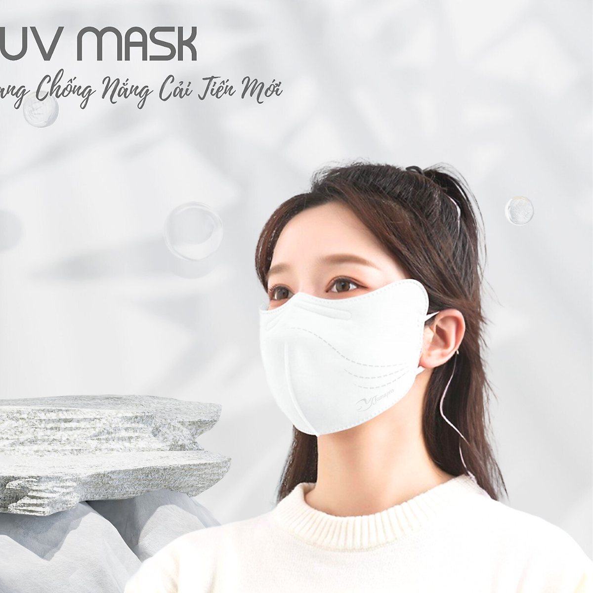 Khẩu trang y tế 5 lớp UV Famapro chống nắng hiệu quả với form rộng hơn,che chắn tốt hơn