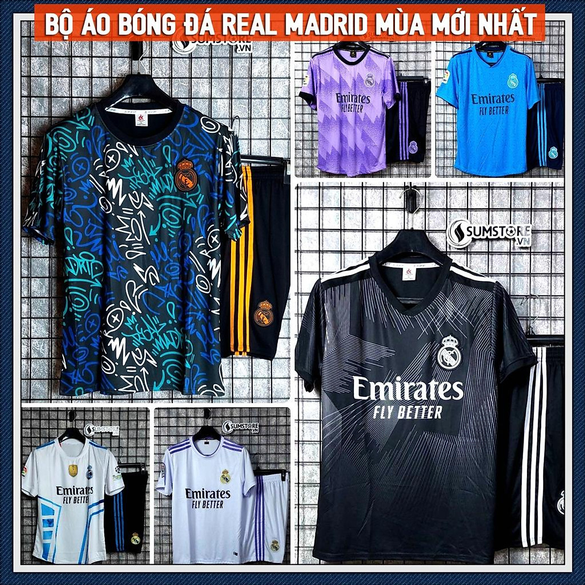 Áo Real Madrid - Tổng Hợp Các Mẫu Áo Đấu Bóng Đá Hot Nhất Của Real Madrid,